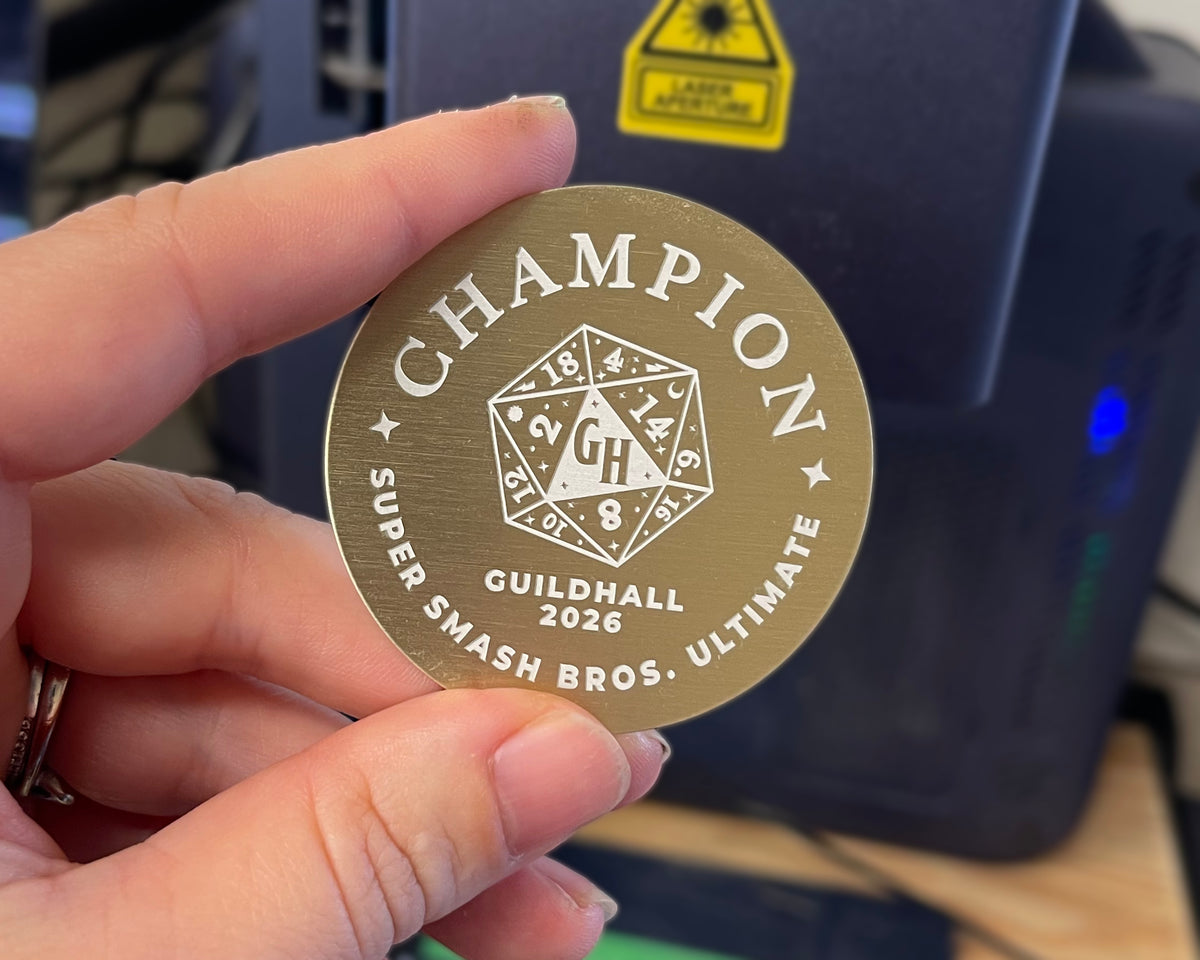 Custom Engraved 2" Metal Round