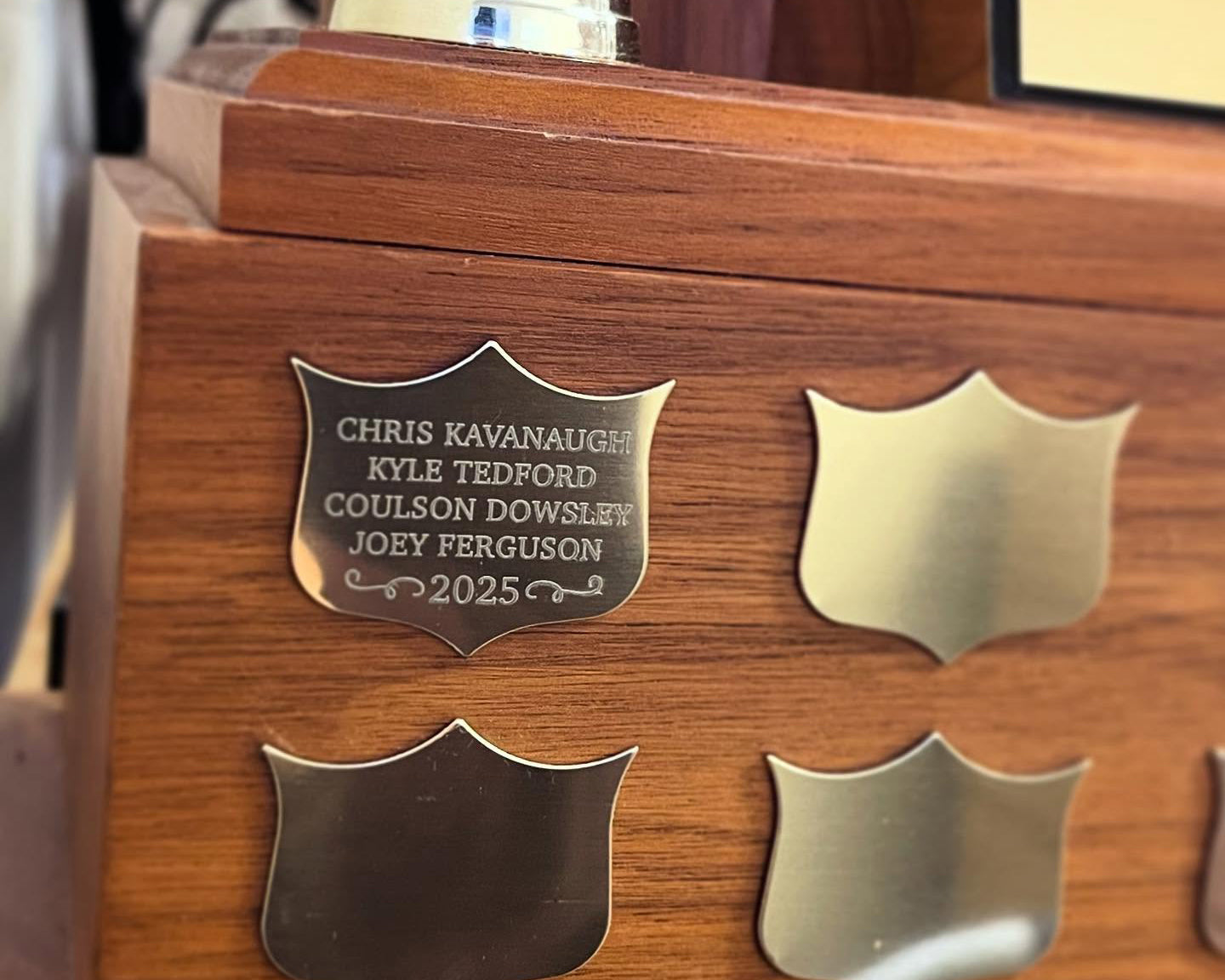 Custom Engraved Trophy Shield - 1.5" x 1.25"