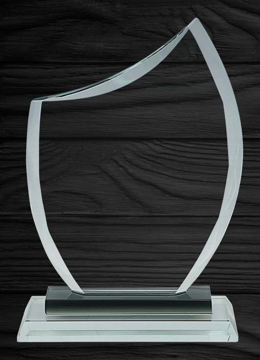 Custom Engraved Glass Award - "Munich"