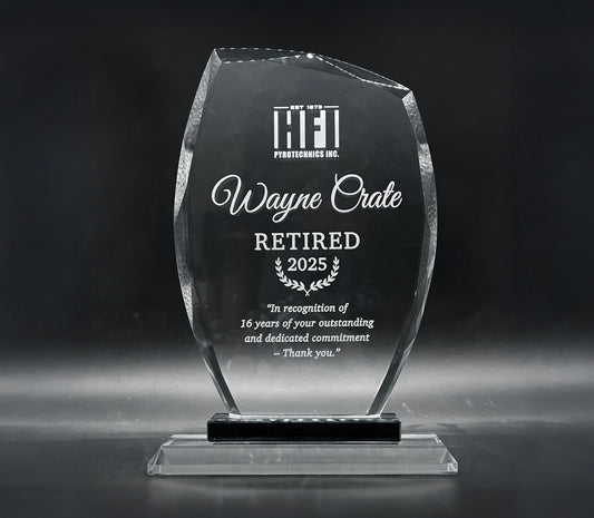 Custom Engraved Crystal Award