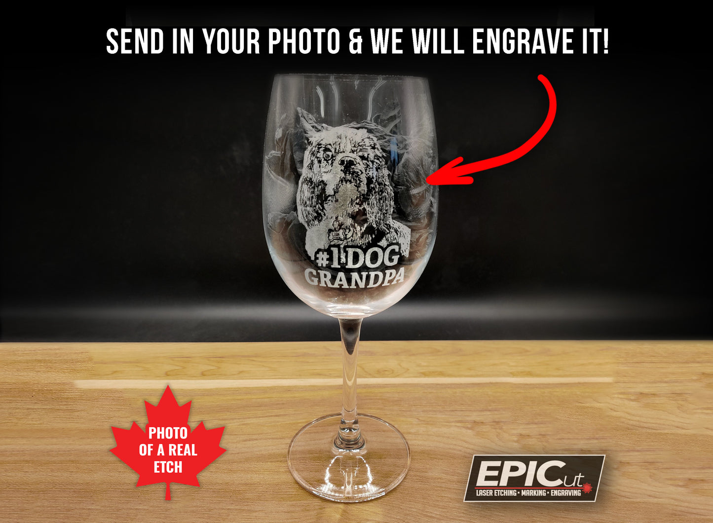 Custom Engraved 19.5oz Large Wine Glass