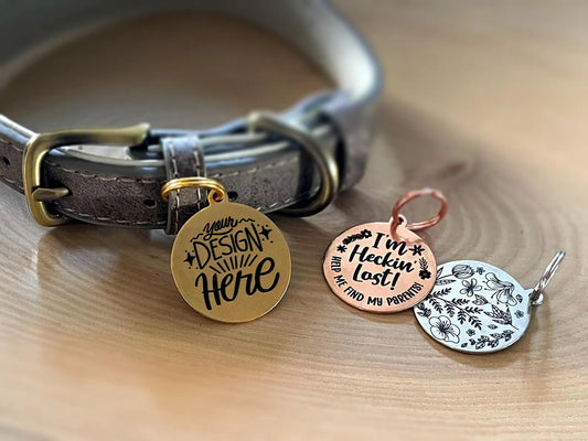 Custom Etched Stainless Steel Pet ID Tags