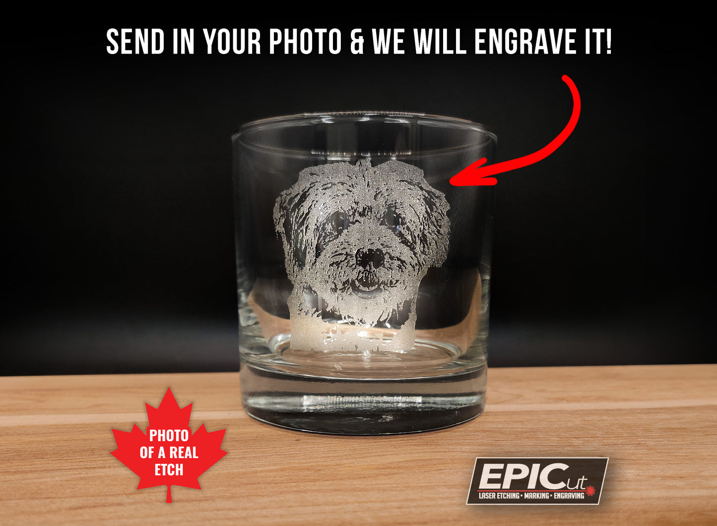 Custom Engraved 10.25 oz Standard Whiskey/Scotch Glass