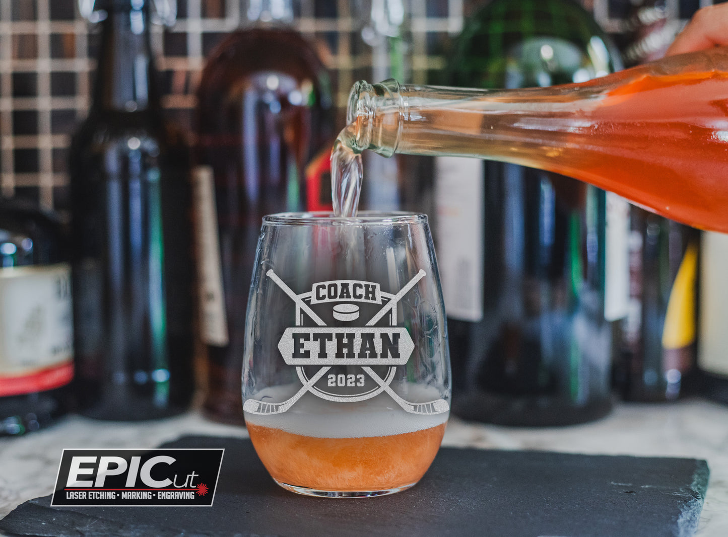 Personalized Hockey Coach / Team Glasses