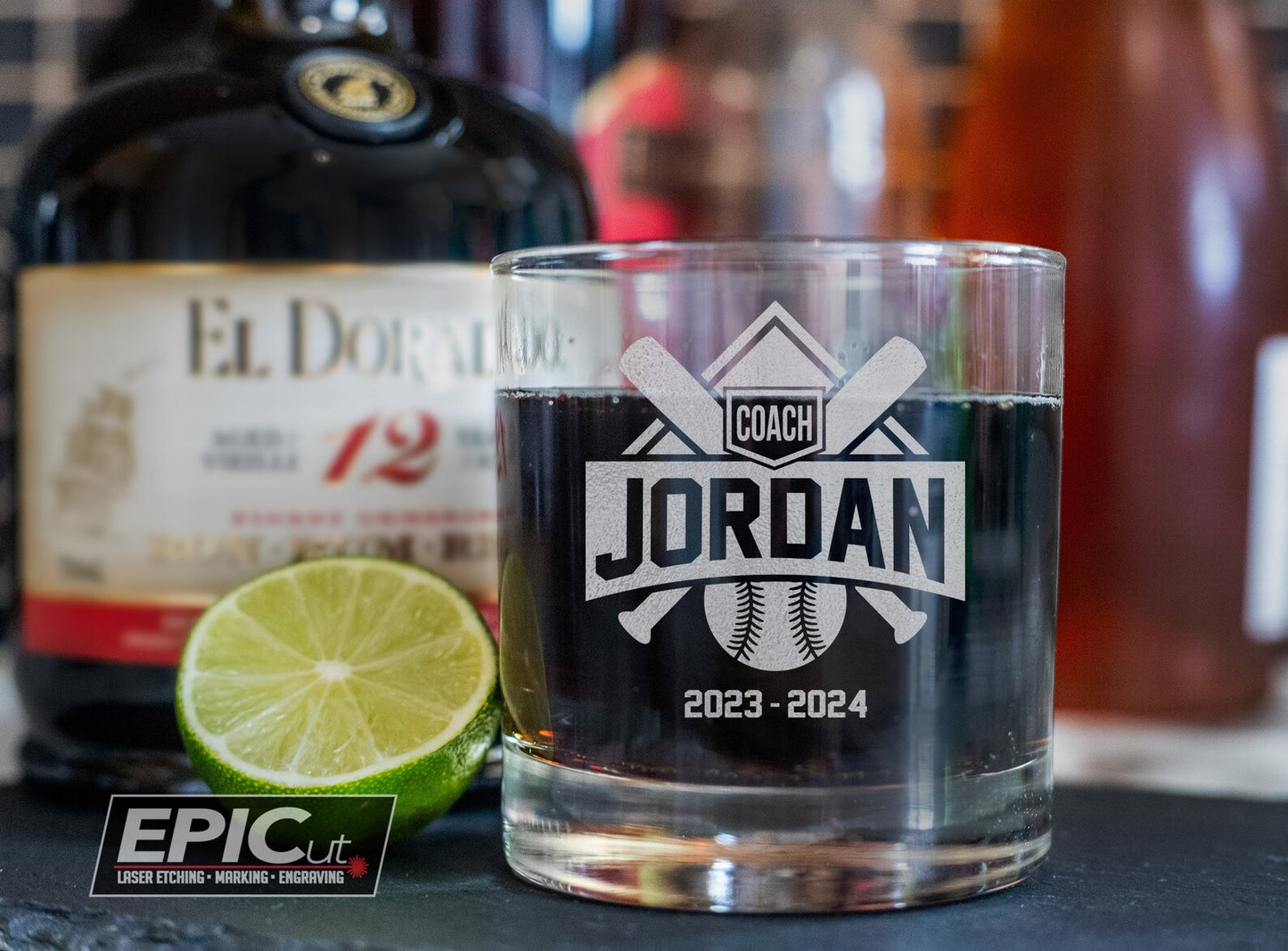 Personalized Baseball Coach / Team Glasses