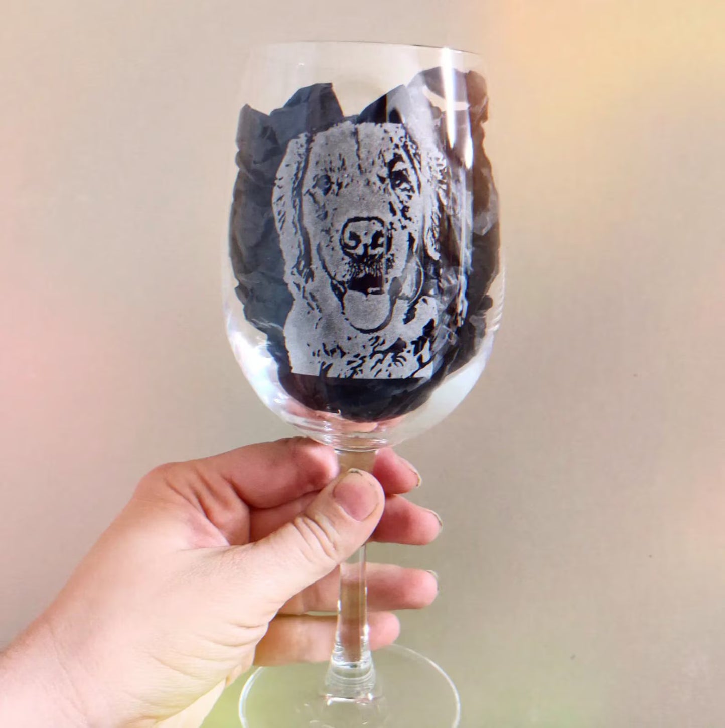 Custom Engraved 12oz Small Wine Glass