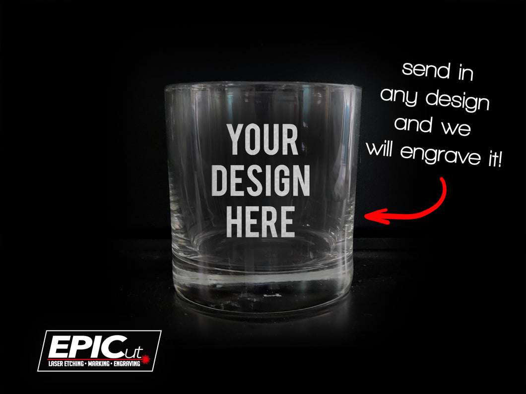 Custom Engraved 10.25 oz Standard Whiskey/Scotch Glass