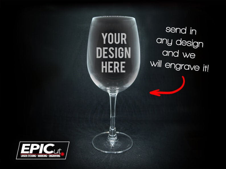 Custom Engraved 19.5oz Large Wine Glass