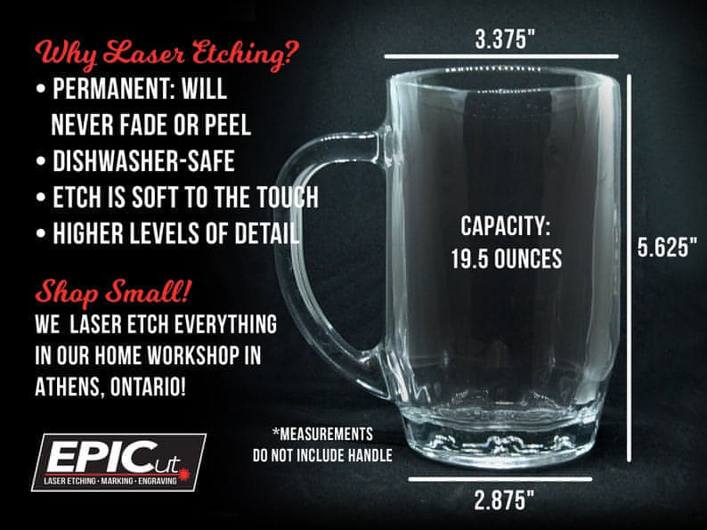 Custom Engraved 19.5oz Beer Mug