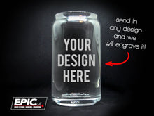 Load image into Gallery viewer, Custom Engraved 16oz Beer Can Glass
